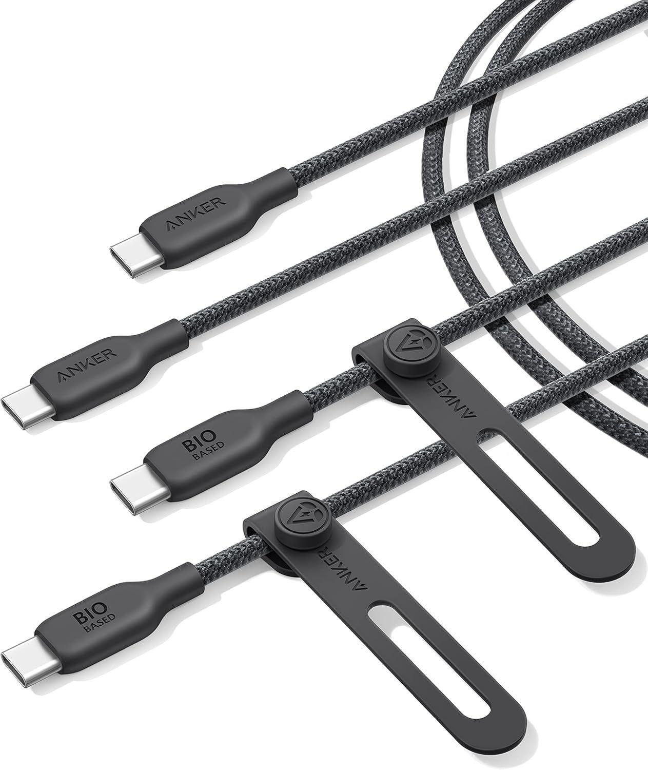 Anker  Bio-Braided USB-C Cable 6ft. (2-Pack) - Black - Excellent