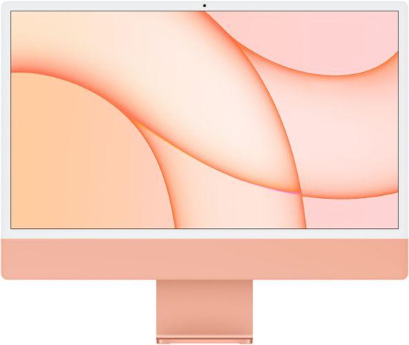 Apple  iMac 2021 M1 (Four ports) 24" - Apple M1 chip 8-core CPU - 256GB - Orange - 8GB RAM - 24 Inch - Excellent