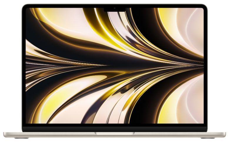 MacBook Air (2022) 13.6-inch - Apple M2 Chip: 8-Core CPU/8-Core GPU - 256GB - Starlight - 8GB RAM - Acceptable