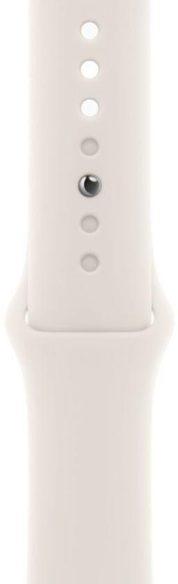 Apple Watch Series 10 (Cellular + GPS) - 64GB - 46mm - Gold Titanium Case with Starlight Rubber Sport Band - M/L Size