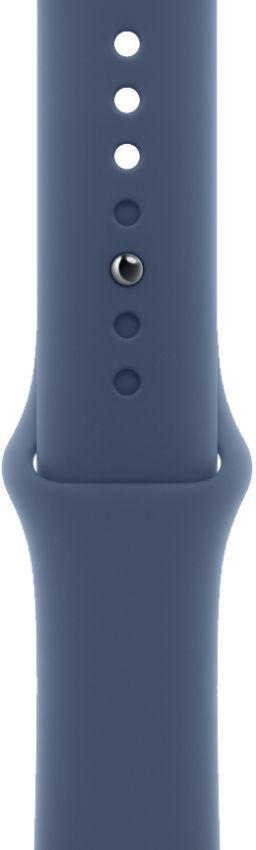 Apple Watch Series 10 (Cellular + GPS) - 64GB - 46mm - Silver Aluminum Case with Denim Rubber Sport Band - M/L Size