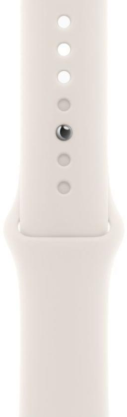 Apple Watch Series 10 (Cellular + GPS) - 64GB - 46mm - Silver Aluminum Case with Starlight Rubber Sport Band - One Size