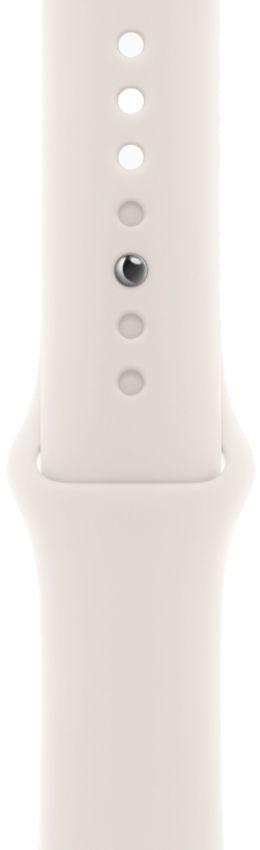 Apple Watch Series 10 (Cellular + GPS) - 64GB - 46mm - Silver Aluminum Case with Starlight Rubber Sport Band - One Size