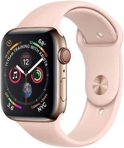 Apple Watch Series 4 (Cellular + GPS) - 16GB - 40mm - Gold Stainless Steel Case with Pink Sand Rubber Sport Band