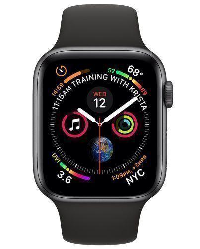 Apple  Watch Series 4 - 16GB - Space Grey-Aluminum-Sport Band-Black - GPS - 40mm - Space Grey - Aluminum - Black - Sport Band - Rubber - Acceptable