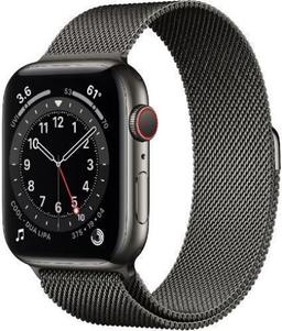 Apple Watch Series 6 (Cellular + GPS) - 32GB - 40mm - Graphite Stainless Steel Case with Graphite Stainless Steel Milanese Loop Band
