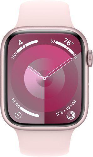 Apple  Watch Series 9 - 64GB - Cellular + GPS - 41mm - Pink - Aluminum - Light Pink - Sport Band - Small/Medium Size - Rubber - Excellent