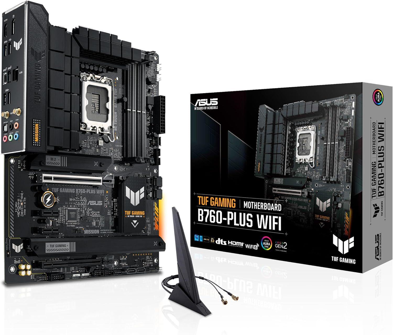 Asus  TUF Gaming B760-PLUS WIFI Gaming Motherboard - Black - Excellent