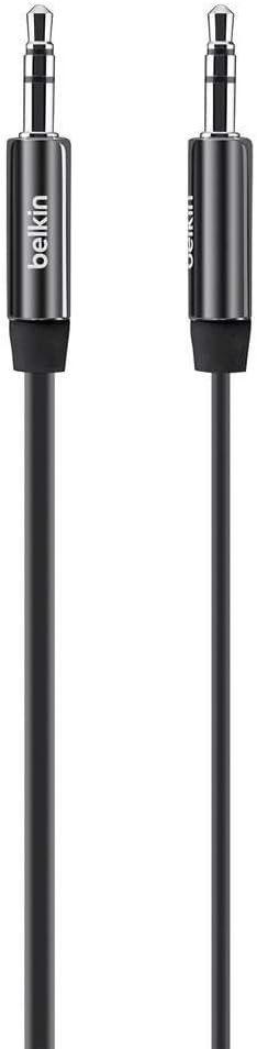 Belkin  3.5mm Plug MIXIT Flat Aux Cable (3 Feet) - Black - Excellent