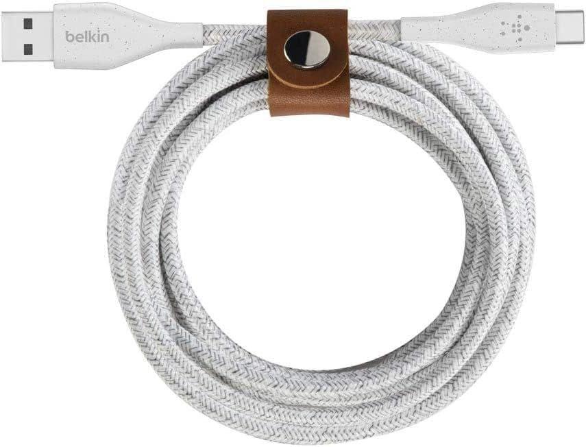 Belkin  DuraTek Plus USB-A To USB-C Cable with 4ft Strap - White - Acceptable