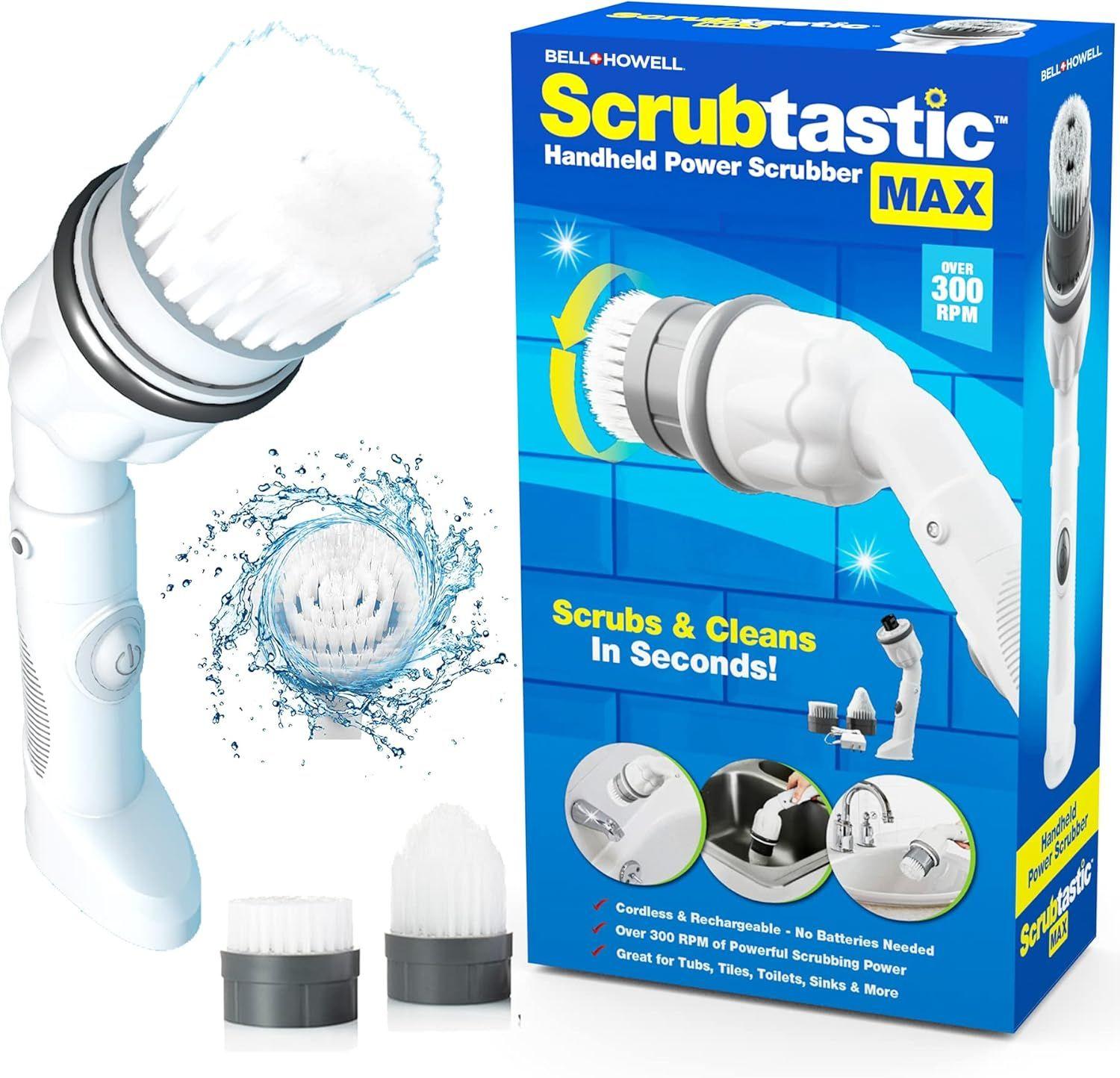 Bell + Howell  Scrubtastic Max Spin Scrubber - White - Excellent