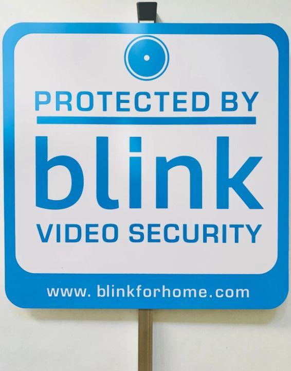 Blink  Yard Sign with Two Window Decals Bundle - White - Excellent