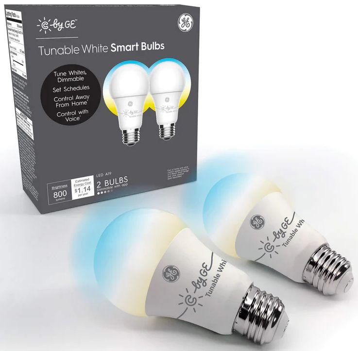 C by GE  Tunable White Smart LED Bulbs (2-Pack) - White - Premium