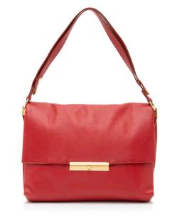 Celine Calfskin Blade Flap Bag - Calfskin - Red