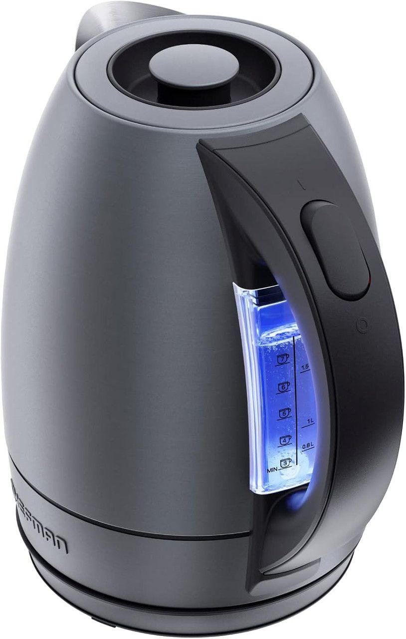Chefman  Electric Kettle 1.8 Liter Stainless Steel  - Gray - Excellent