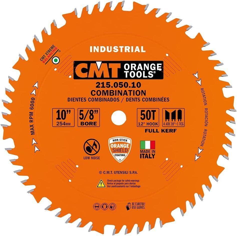 CMT  215.050.10 10" x 50 Teeth Combination Blade - Orange - Premium