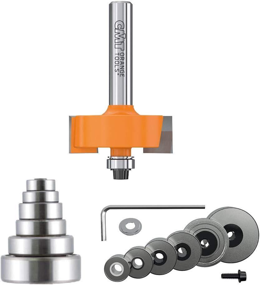 CMT  835.001.11 Rabbeting Set 1/4" Shank - Orange - Premium