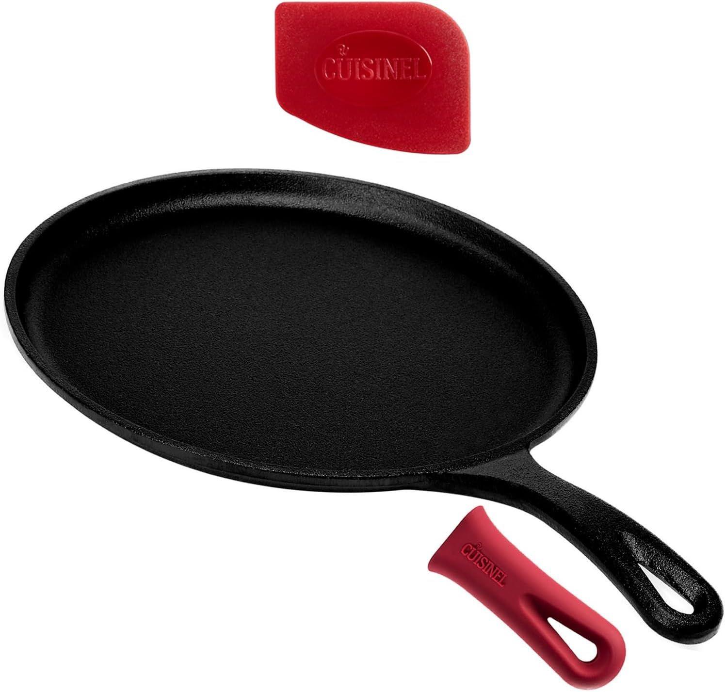 Cuisinel  Cast Iron Round Griddle - 10.5 In  C10-RG - Black - Excellent