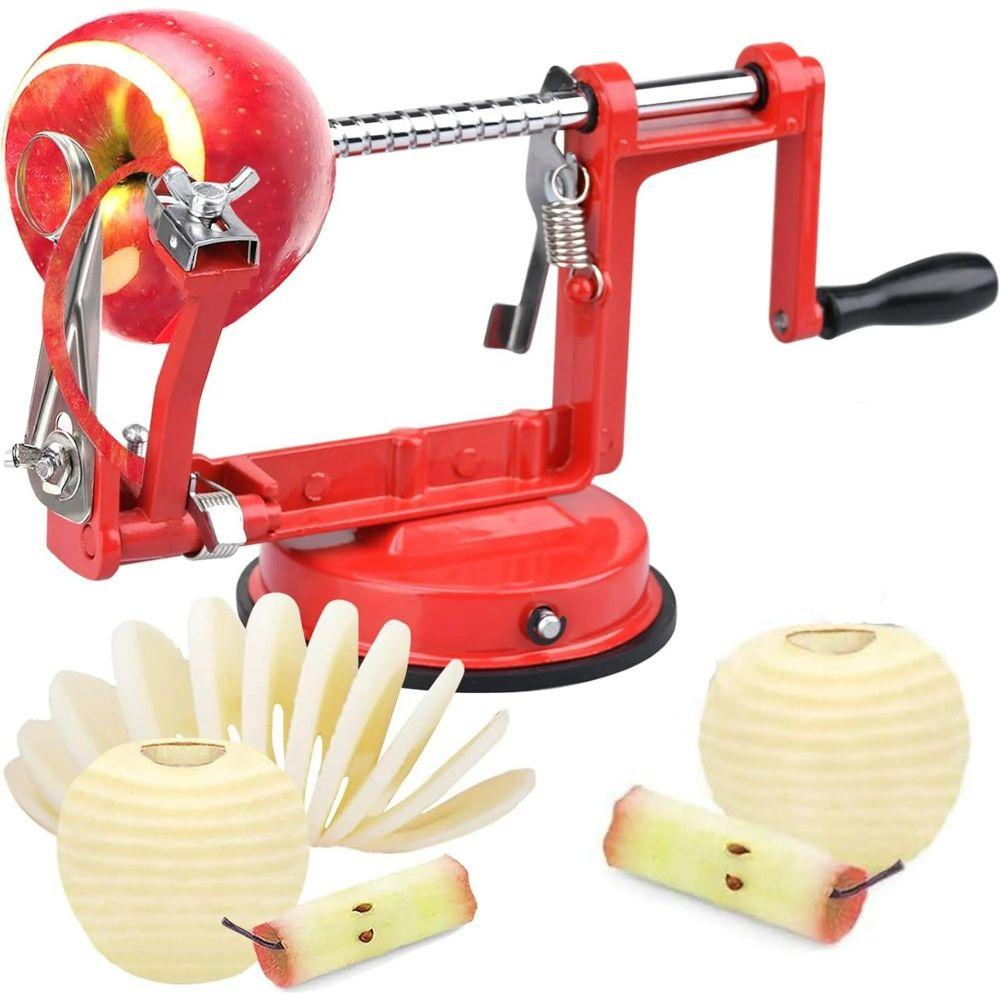 DOQAUS  5-in-1 Apple Peeler Slicer Corer - Red - Brand New