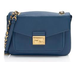 Fendi Leather Be Baguette Shoulder Bag - Leather - Blue