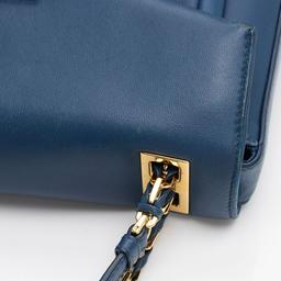 Fendi Leather Be Baguette Shoulder Bag - Leather - Blue