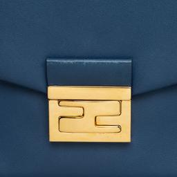 Fendi Leather Be Baguette Shoulder Bag - Leather - Blue