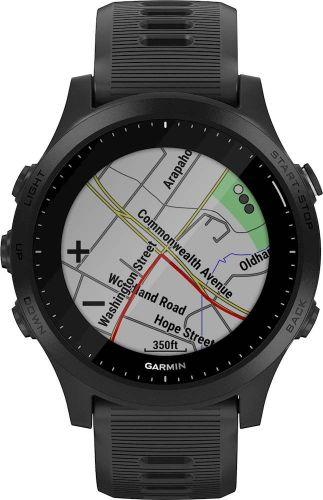 Garmin  Forerunner 945 Smartwatch - 16GB - Bluetooth - 30mm - Black - Polymer - Black - Silicone Band - Silicone - Acceptable