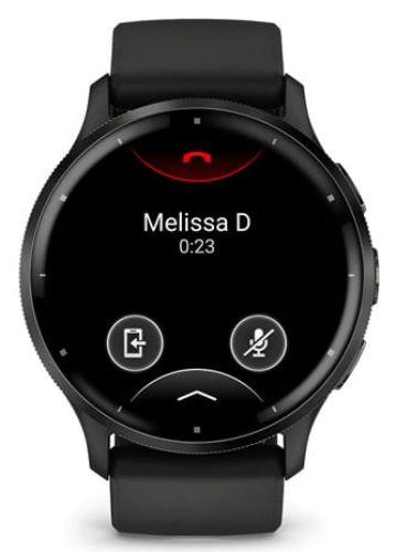 Garmin  Venu 3 Smartwatch - 8GB - Slate-Fiber-reinforced Polymer-Quick Release Band-Black - 45mm - Slate - Fiber-reinforced Polymer - Black - Quick Release Band - Silicone - Excellent
