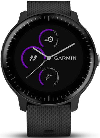 Garmin  Vivoactive 3 Music Smartwatch - Black - Polymer - Black - Silicone - Silicone Band - Premium