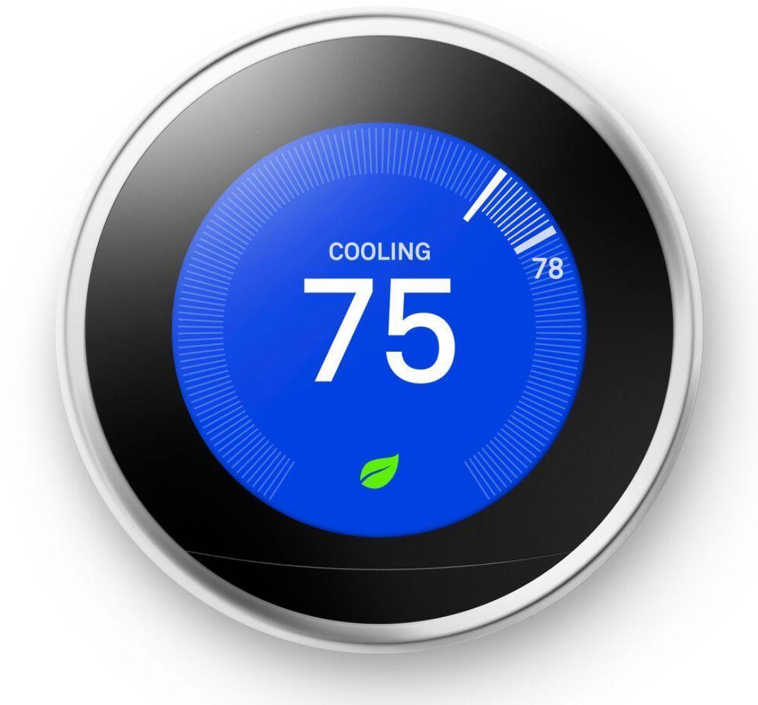 Google Nest Learning Smart Wifi Thermostat (Gen 3) - Polished Steel