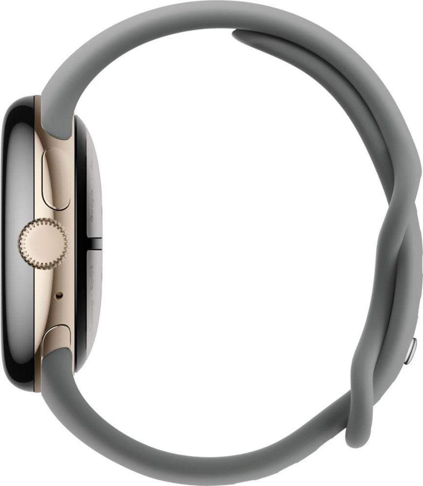 Google Pixel Watch 3 (Bluetooth) - 32GB - 45mm - Champagne Gold 100% Recycled Aluminum Case with Hazel Fluoroelastomer Active Band