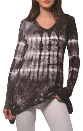GreenTea  Women's Tie Dye Top S - Black/Grey - Brand New