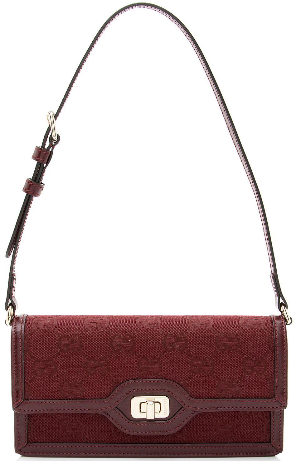 Gucci GG Canvas Luce Mini Shoulder Bag - Leather - Red