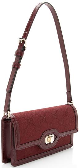 Gucci GG Canvas Luce Mini Shoulder Bag - Leather - Red