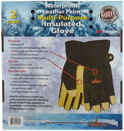 Habit Waterproof Multi-Purpose Insulated Gloves L - Black/Yellow