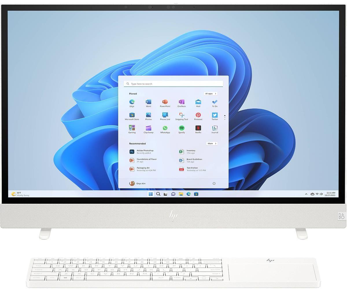HP  All-in-One Envy Move 24-cs0000 Desktop PC 24" - Intel Core i3-1315U 1.2GHz - 256GB - White - 8GB RAM - 23.8 Inch - Excellent