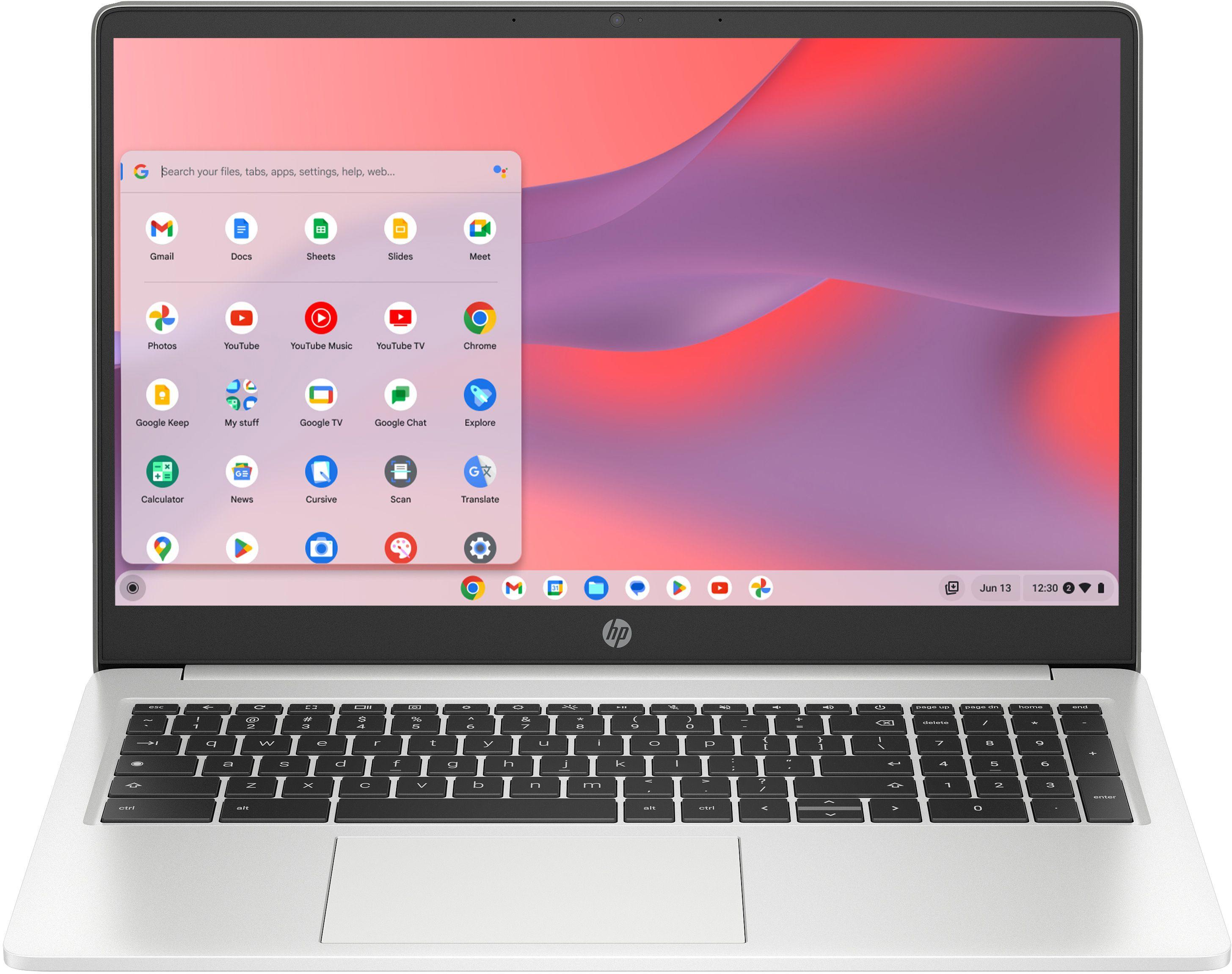 HP Chromebook 15a-na0058wm Laptop 15.6" - Intel Pentium Silver N6000 1.1GHz - 64GB - Mineral Silver - 8GB RAM - 15.6 Inch - Acceptable