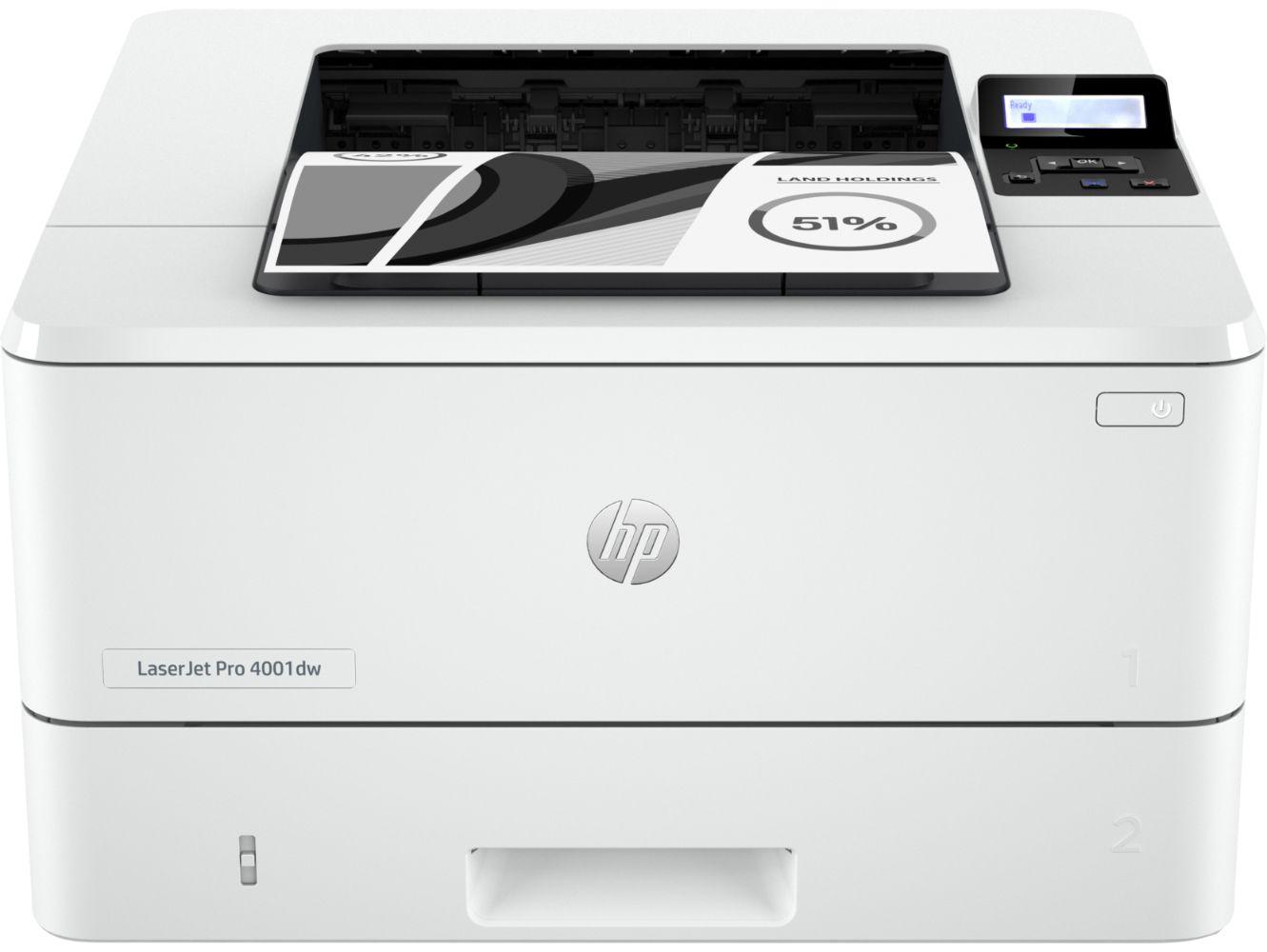 HP  LaserJet Pro 4001dw Wireless Printer - White - Excellent