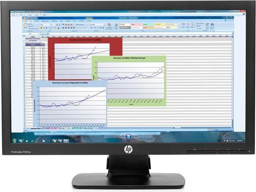 HP  ProDisplay P222va Black LCD Monitor 21.5" - Black - Good