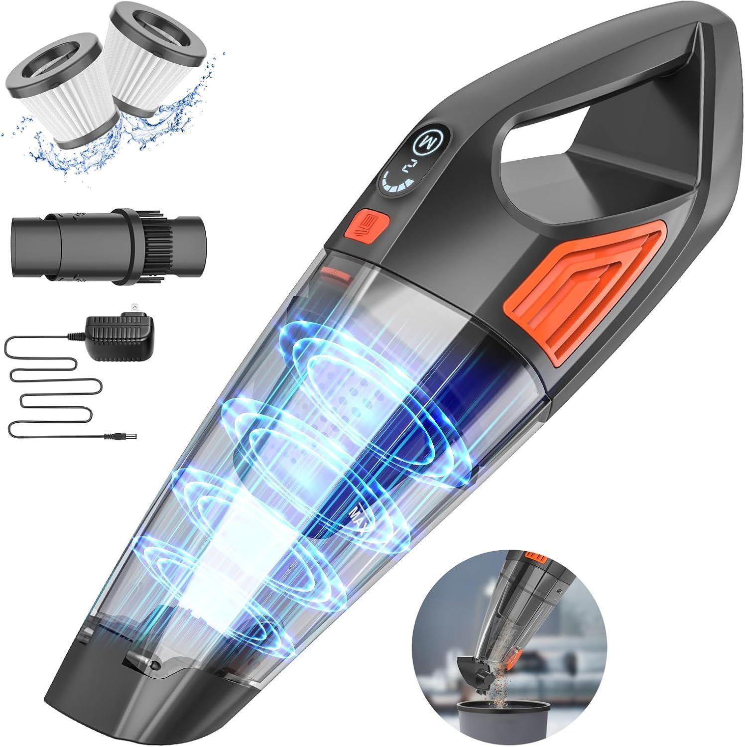 Jeshow  SL81B Handheld Vacuum Cordless Car Vacuum - Orange/Black - Excellent
