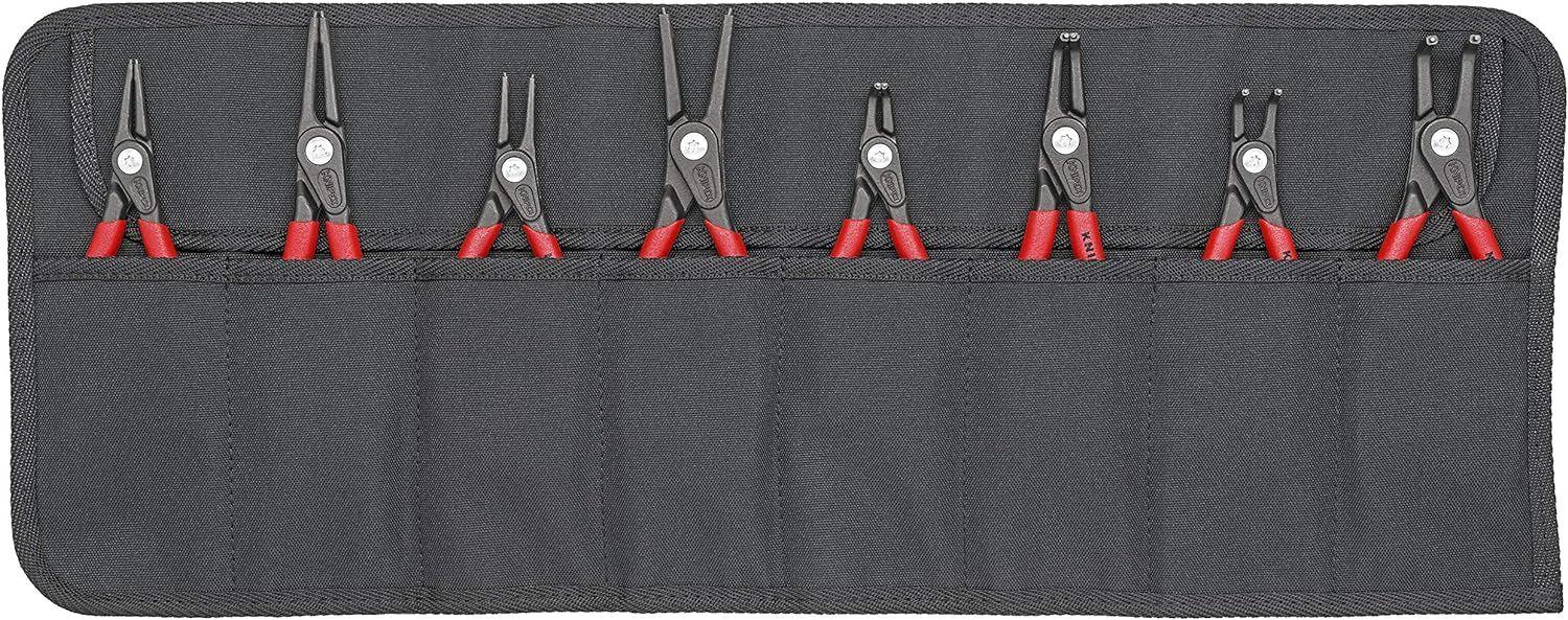 Knipex  00 19 58 V02 8-Piece Circlip Pliers Set - Black/Red - Premium