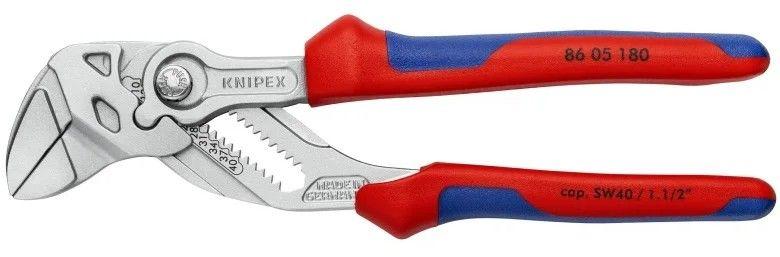Knipex  86 05 180 7 1/4" Pliers Wrench - Silver/Red - Premium