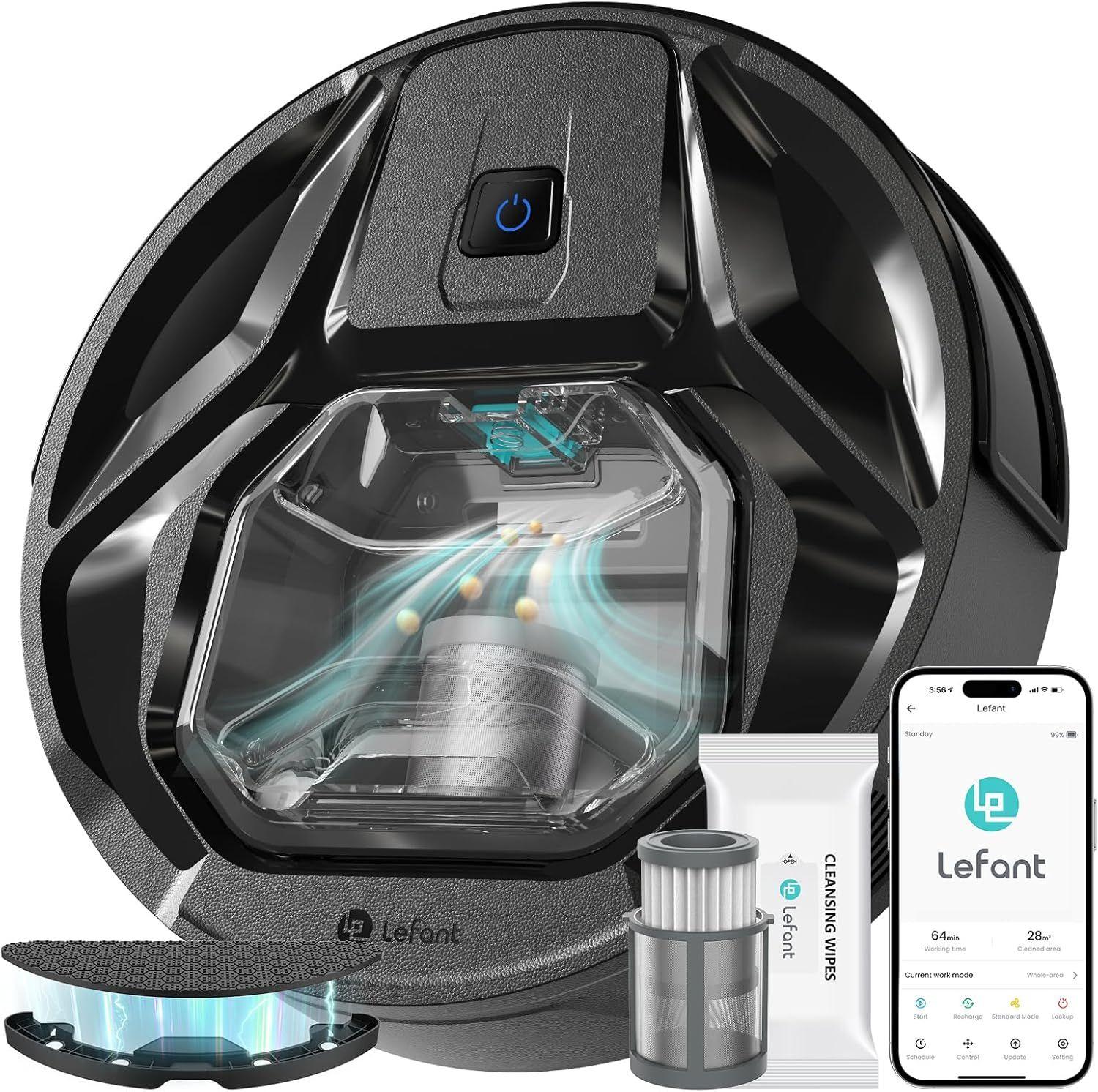 Lefant  M320 Self-Charging Robot Vacuum Mop Combo - Black - Excellent