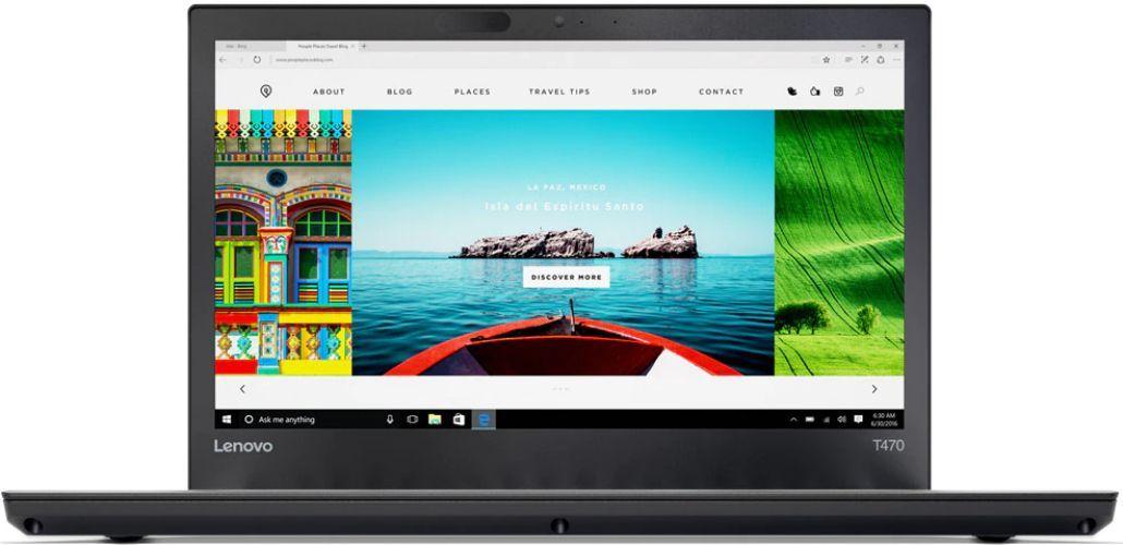Lenovo ThinkPad T470 Laptop 14" - Intel Core i5-7200U 2.5GHz - 256GB - Black - 8GB RAM - 14 Inch - Excellent