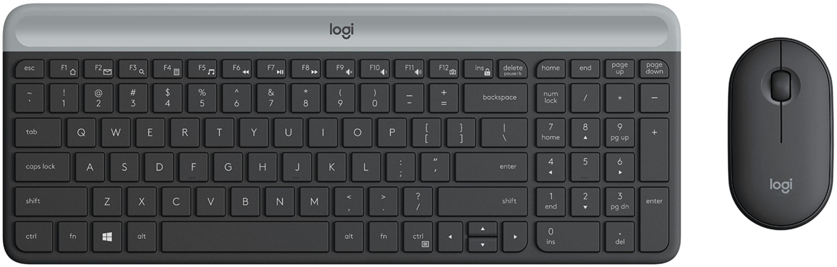 Logitech  MK470 Slim Wireless Keyboard Mouse Combo - Graphite - Good