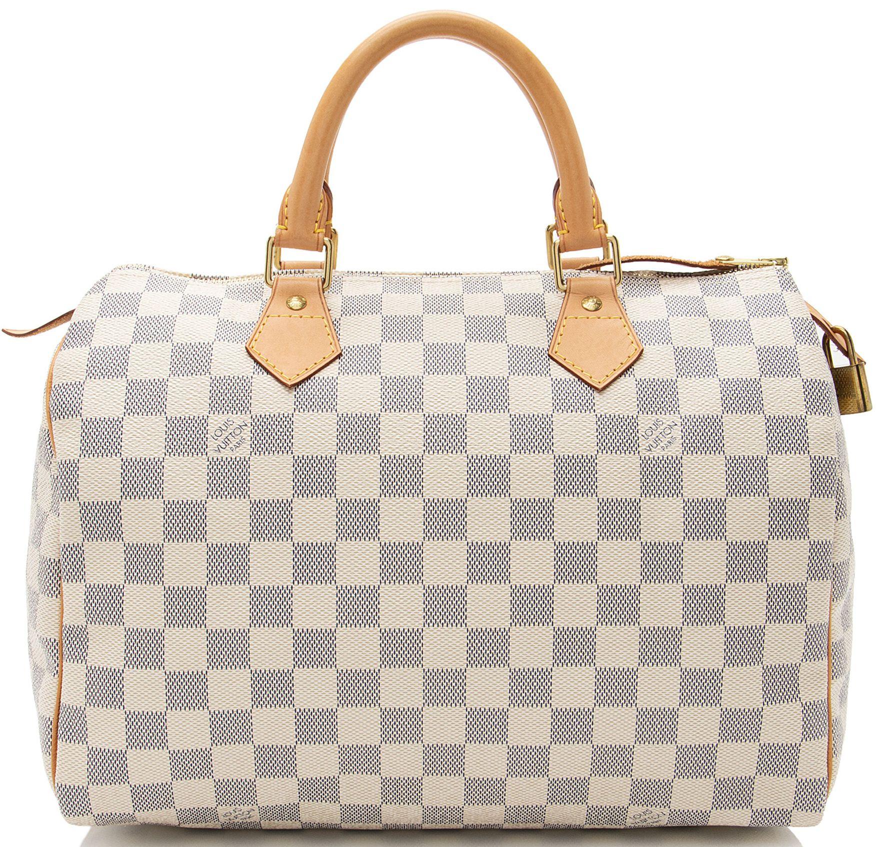 Louis Vuitton  Damier Azur Speedy 30 Satchel - Blue/White - Coated Canvas - Excellent