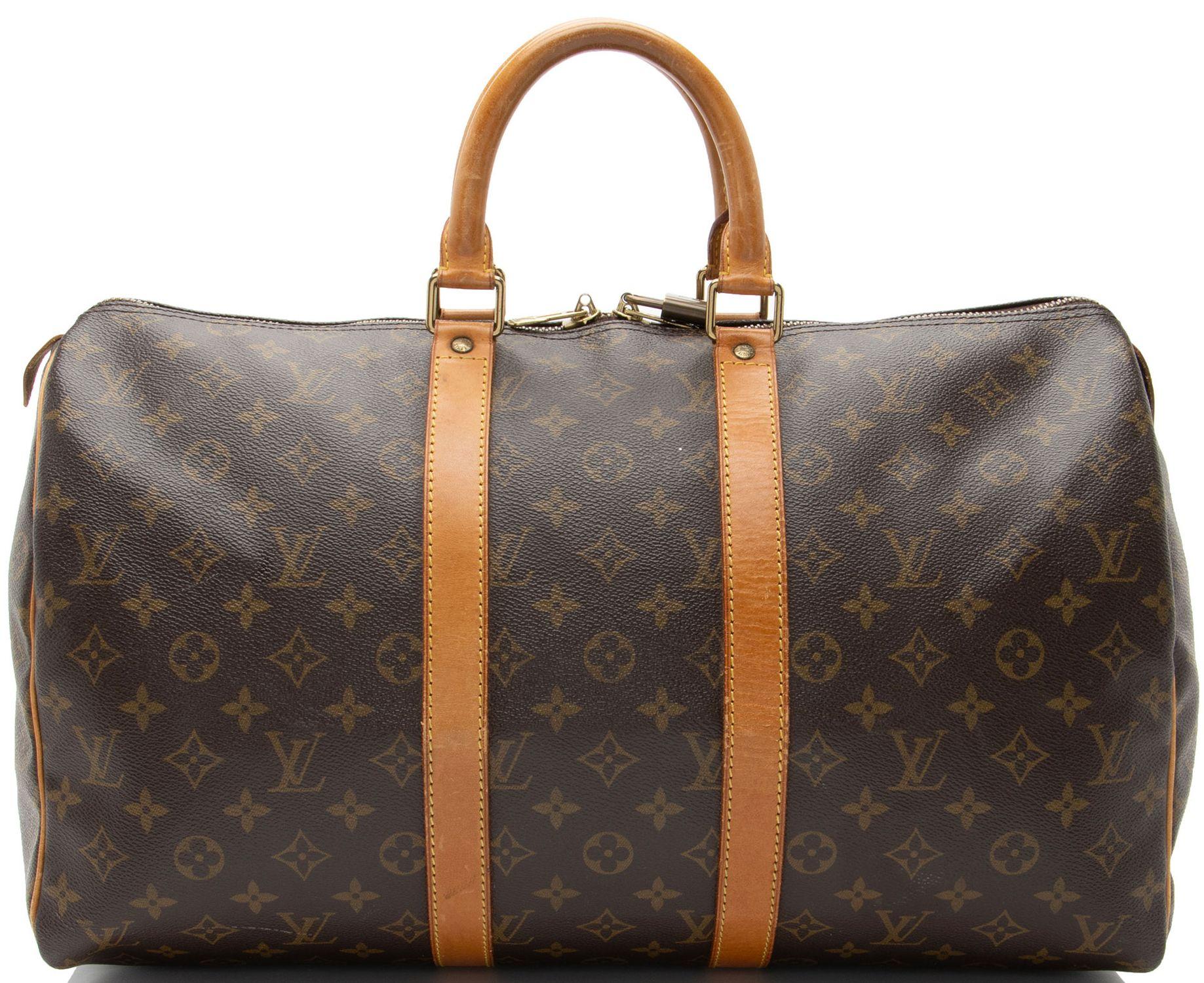 Louis Vuitton  Monogram Canvas Keepall 45 Duffle - Brown - Coated Canvas - Good