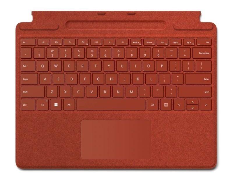 Microsoft Surface Pro 7 with Surface Pro Type Cover - 128GB - WiFi - Intel Core i5-1035G4 1.1GHz - 8GB RAM - Platinum/Red