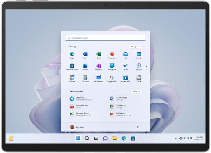 Microsoft  Surface Pro 9 - Intel Core i5-1235U 3.3GHz - 256GB - Platinum - WiFi - 8GB RAM - 13 Inch - Acceptable