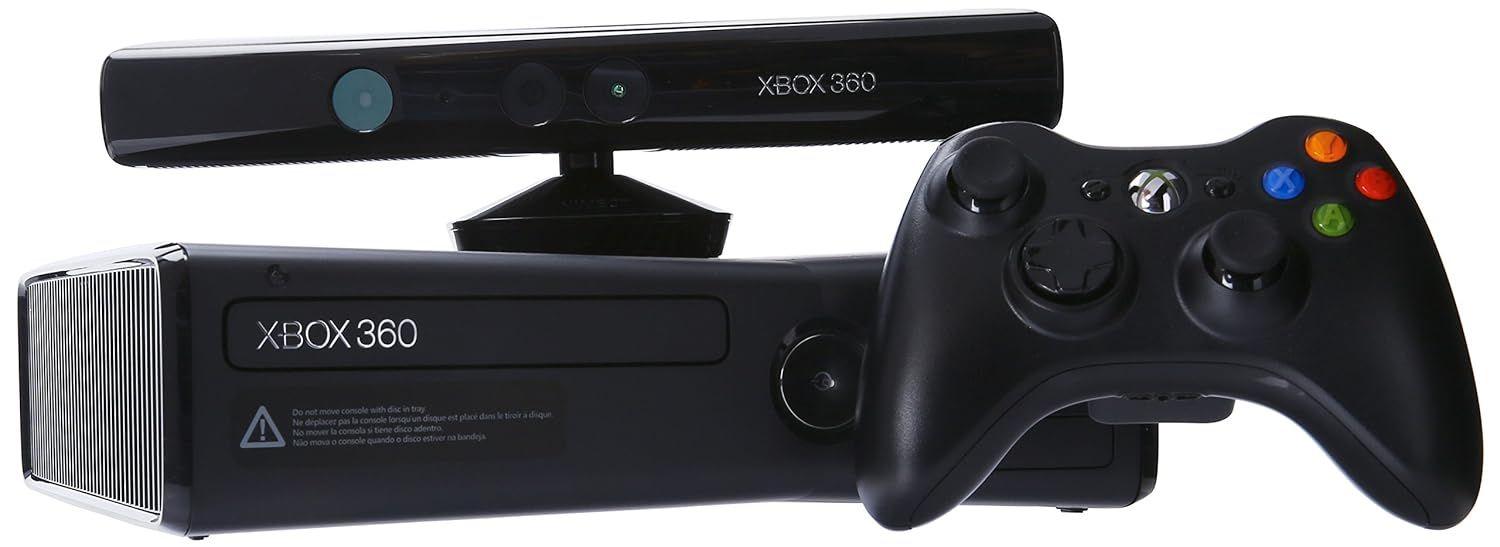 Microsoft  Xbox 360 Slim Console with Kinect Sensor - 4GB - Matte Black - Excellent